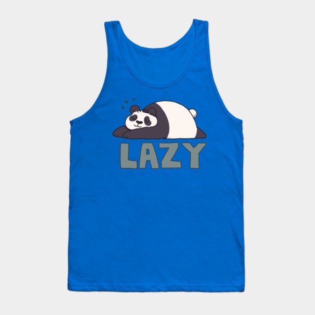 Lazy Panda Tank Top by goccart